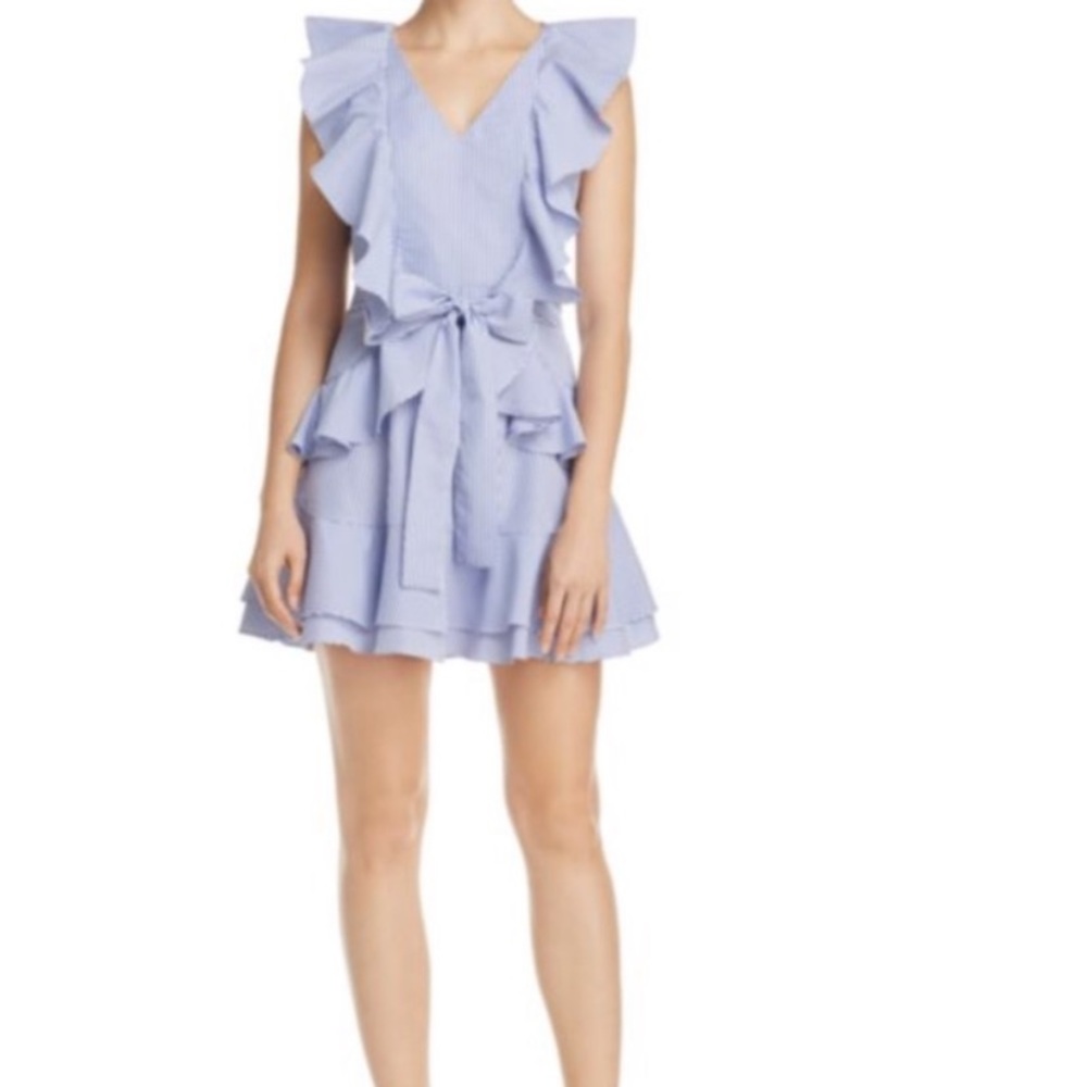 Alpha and Omega Blue and White Stripped Dress Sz XS